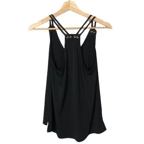 Express Black Strappy Racerback Relaxed Fit Tank Top XS - Picture 2 of 4